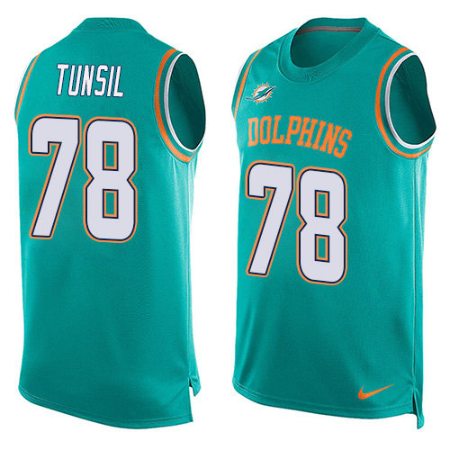 Nike Dolphins #78 Laremy Tunsil Aqua Green Team Color Men's Stitched NFL Limited Tank Top Jersey Nike Dolphins #78 Laremy Tunsil Aqua Green Team Color Men's Stitched NFL Limited Tank Top Jersey