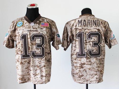 Nike Dolphins #13 Dan Marino Camo Men's Stitched NFL New Elite USMC Jersey Nike Dolphins #13 Dan Marino Camo Men's Stitched NFL New Elite USMC Jersey