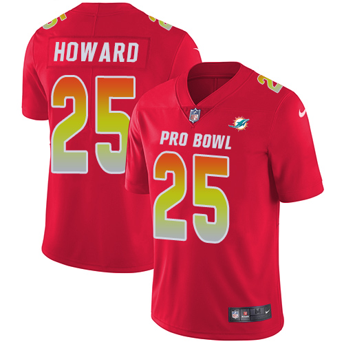 Nike Dolphins #25 Xavien Howard Red Men's Stitched NFL Limited AFC 2019 Pro Bowl Jersey Nike Dolphins #25 Xavien Howard Red Men's Stitched NFL Limited AFC 2019 Pro Bowl Jersey