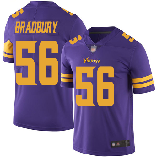 Nike Vikings #56 Garrett Bradbury Purple Men's Stitched NFL Limited Rush Jersey Nike Vikings #56 Garrett Bradbury Purple Men's Stitched NFL Limited Rush Jersey