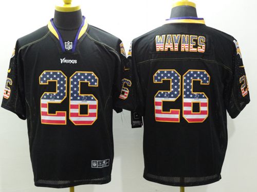 Nike Vikings #26 Trae Waynes Black Men's Stitched NFL Elite USA Flag Fashion Jersey Nike Vikings #26 Trae Waynes Black Men's Stitched NFL Elite USA Flag Fashion Jersey