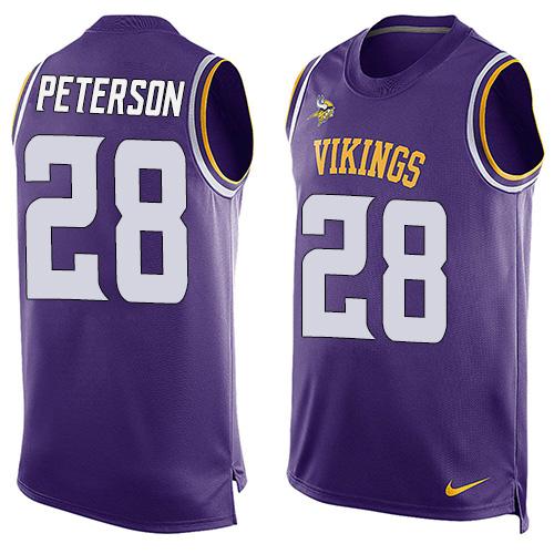 Nike Vikings #28 Adrian Peterson Purple Team Color Men's Stitched NFL Limited Tank Top Jersey Nike Vikings #28 Adrian Peterson Purple Team Color Men's Stitched NFL Limited Tank Top Jersey