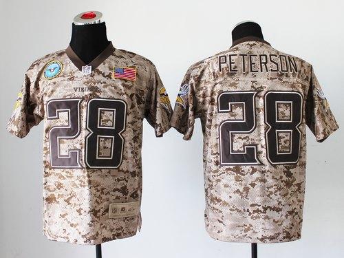 Nike Vikings #28 Adrian Peterson Camo Men's Stitched NFL New Elite USMC Jersey Nike Vikings #28 Adrian Peterson Camo Men's Stitched NFL New Elite USMC Jersey
