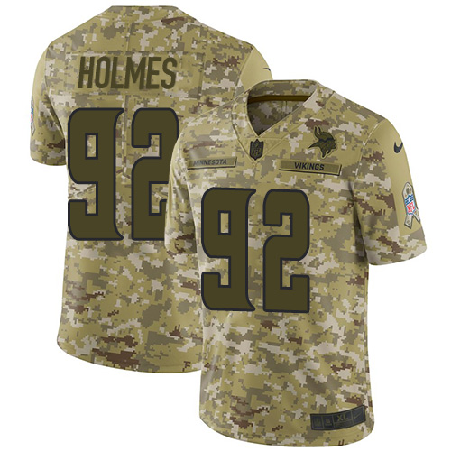 Nike Vikings #92 Jalyn Holmes Camo Men's Stitched NFL Limited 2018 Salute To Service Jersey Nike Vikings #92 Jalyn Holmes Camo Men's Stitched NFL Limited 2018 Salute To Service Jersey
