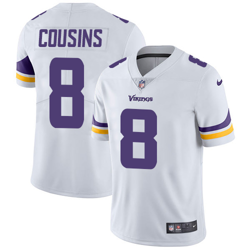 Nike Vikings #8 Kirk Cousins White Men's Stitched NFL Vapor Untouchable Limited Jersey Nike Vikings #8 Kirk Cousins White Men's Stitched NFL Vapor Untouchable Limited Jersey