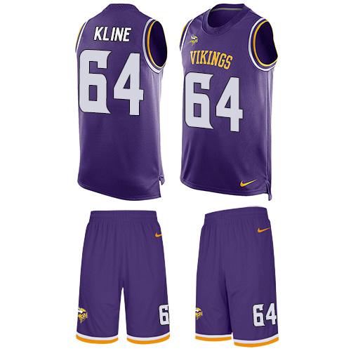 Nike Vikings #64 Josh Kline Purple Team Color Men's Stitched NFL Limited Tank Top Suit Jersey Nike Vikings #64 Josh Kline Purple Team Color Men's Stitched NFL Limited Tank Top Suit Jersey