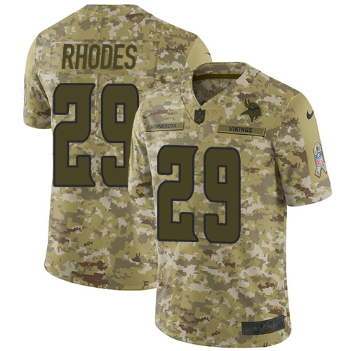 Nike Vikings #29 Xavier Rhodes Camo Men's Stitched NFL Limited 2018 Salute To Service Jersey Nike Vikings #29 Xavier Rhodes Camo Men's Stitched NFL Limited 2018 Salute To Service Jersey