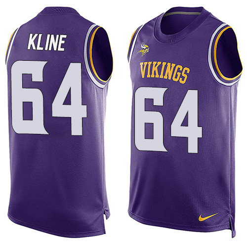 Nike Vikings #64 Josh Kline Purple Team Color Men's Stitched NFL Limited Tank Top Jersey Nike Vikings #64 Josh Kline Purple Team Color Men's Stitched NFL Limited Tank Top Jersey