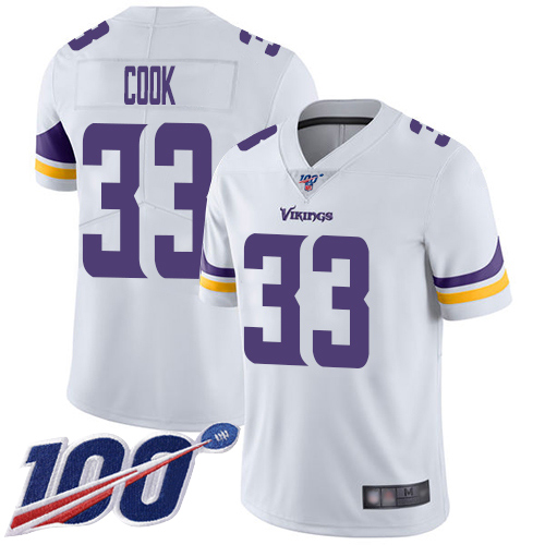 Nike Vikings #33 Dalvin Cook White Men's Stitched NFL 100th Season Vapor Limited Jersey Nike Vikings #33 Dalvin Cook White Men's Stitched NFL 100th Season Vapor Limited Jersey