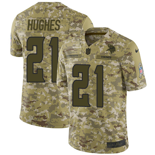 Nike Vikings #21 Mike Hughes Camo Men's Stitched NFL Limited 2018 Salute To Service Jersey Nike Vikings #21 Mike Hughes Camo Men's Stitched NFL Limited 2018 Salute To Service Jersey