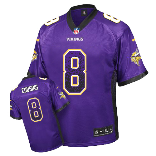 Nike Vikings #8 Kirk Cousins Purple Team Color Men's Stitched NFL Elite Drift Fashion Jersey Nike Vikings #8 Kirk Cousins Purple Team Color Men's Stitched NFL Elite Drift Fashion Jersey