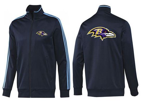 NFL Baltimore Ravens Team Logo Jacket Dark Blue_2 NFL Baltimore Ravens Team Logo Jacket Dark Blue_2