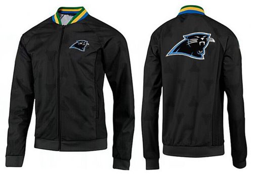 NFL Carolina Panthers Team Logo Jacket Black_3 NFL Carolina Panthers Team Logo Jacket Black_3