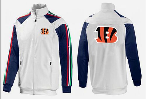 NFL Cincinnati Bengals Team Logo Jacket White_2 NFL Cincinnati Bengals Team Logo Jacket White_2