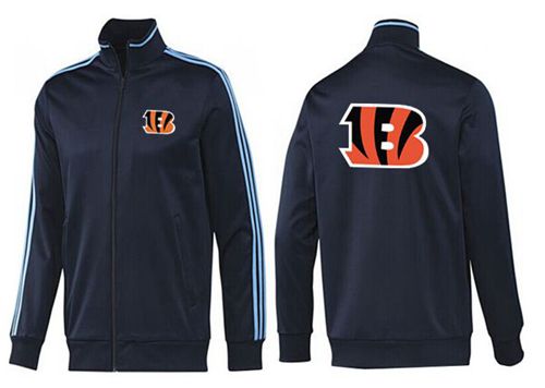 NFL Cincinnati Bengals Team Logo Jacket Dark Blue_2 NFL Cincinnati Bengals Team Logo Jacket Dark Blue_2