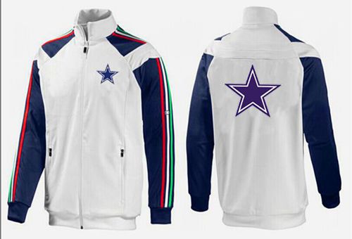 NFL Dallas Cowboys Team Logo Jacket White_2 NFL Dallas Cowboys Team Logo Jacket White_2