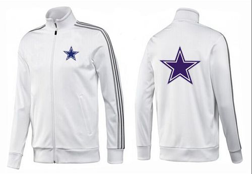 NFL Dallas Cowboys Team Logo Jacket White_3 NFL Dallas Cowboys Team Logo Jacket White_3
