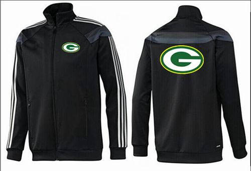 NFL Green Bay Packers Team Logo Jacket Black_3 NFL Green Bay Packers Team Logo Jacket Black_3