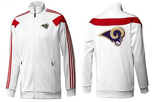 NFL Los Angeles Rams Team Logo Jacket White_2 NFL Los Angeles Rams Team Logo Jacket White_2