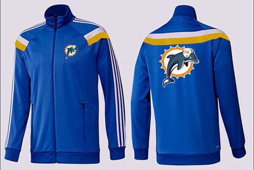NFL Miami Dolphins Team Logo Jacket Blue_2 NFL Miami Dolphins Team Logo Jacket Blue_2