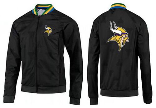 NFL Minnesota Vikings Team Logo Jacket Black_3 NFL Minnesota Vikings Team Logo Jacket Black_3