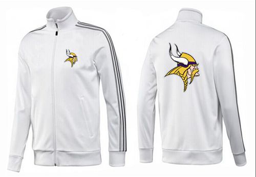 NFL Minnesota Vikings Team Logo Jacket White_1 NFL Minnesota Vikings Team Logo Jacket White_1