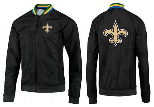 NFL New Orleans Saints Team Logo Jacket Black_4 NFL New Orleans Saints Team Logo Jacket Black_4