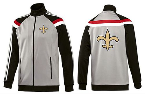 NFL New Orleans Saints Team Logo Jacket Grey NFL New Orleans Saints Team Logo Jacket Grey