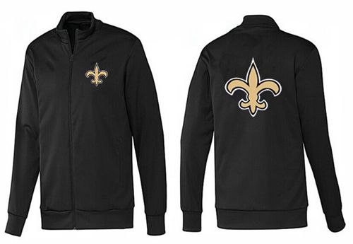 NFL New Orleans Saints Team Logo Jacket Black_1 NFL New Orleans Saints Team Logo Jacket Black_1