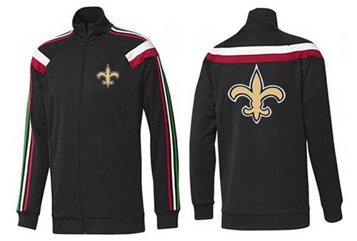 NFL New Orleans Saints Team Logo Jacket Black_2 NFL New Orleans Saints Team Logo Jacket Black_2
