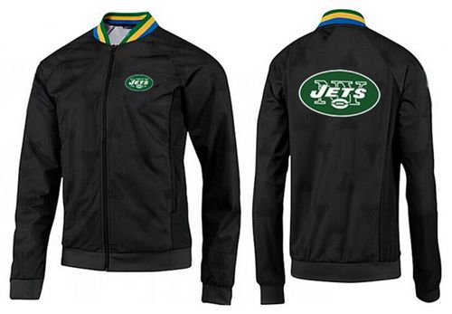 NFL New York Jets Team Logo Jacket Black_3 NFL New York Jets Team Logo Jacket Black_3