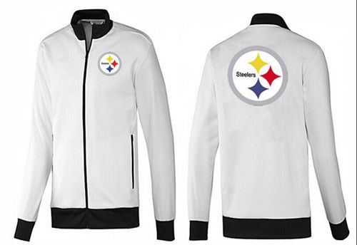 NFL Pittsburgh Steelers Team Logo Jacket White_1 NFL Pittsburgh Steelers Team Logo Jacket White_1