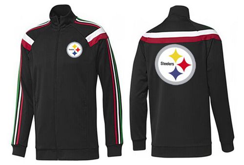 NFL Pittsburgh Steelers Team Logo Jacket Black_2 NFL Pittsburgh Steelers Team Logo Jacket Black_2
