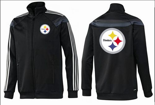 NFL Pittsburgh Steelers Team Logo Jacket Black_3 NFL Pittsburgh Steelers Team Logo Jacket Black_3