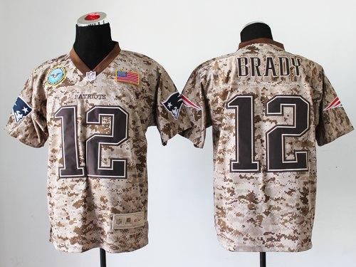 Nike Patriots #12 Tom Brady Camo Men's Stitched NFL New Elite USMC Jersey Nike Patriots #12 Tom Brady Camo Men's Stitched NFL New Elite USMC Jersey