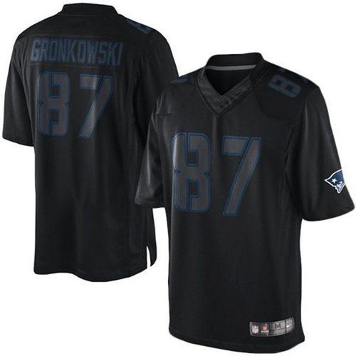 Nike Patriots #87 Rob Gronkowski Black Men's Stitched NFL Impact Limited Jersey Nike Patriots #87 Rob Gronkowski Black Men's Stitched NFL Impact Limited Jersey