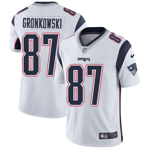 Nike Patriots #87 Rob Gronkowski White Men's Stitched NFL Vapor Untouchable Limited Jersey Nike Patriots #87 Rob Gronkowski White Men's Stitched NFL Vapor Untouchable Limited Jersey