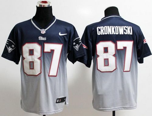 Nike Patriots #87 Rob Gronkowski Navy Blue/Grey Men's Stitched NFL Elite Fadeaway Fashion Jersey Nike Patriots #87 Rob Gronkowski Navy Blue/Grey Men's Stitched NFL Elite Fadeaway Fashion Jersey