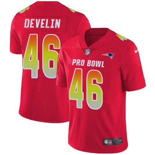 Nike Patriots #46 James Develin Red Men's Stitched NFL Limited AFC 2018 Pro Bowl Jersey Nike Patriots #46 James Develin Red Men's Stitched NFL Limited AFC 2018 Pro Bowl Jersey
