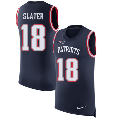 Nike Patriots #18 Matt Slater Navy Blue Team Color Men's Stitched NFL Limited Rush Tank Top Jersey Nike Patriots #18 Matt Slater Navy Blue Team Color Men's Stitched NFL Limited Rush Tank Top Jersey
