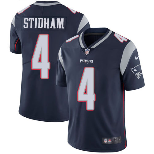 Nike Patriots #4 Jarrett Stidham Navy Blue Team Color Men's Stitched NFL Vapor Untouchable Limited Jersey Nike Patriots #4 Jarrett Stidham Navy Blue Team Color Men's Stitched NFL Vapor Untouchable Limited Jersey