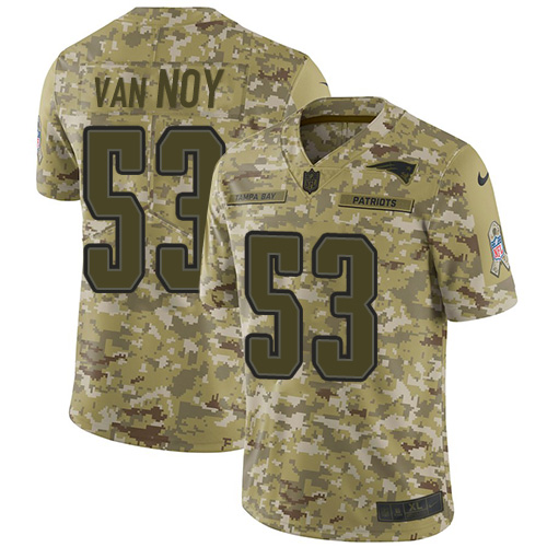Nike Patriots #53 Kyle Van Noy Camo Men's Stitched NFL Limited 2018 Salute To Service Jersey Nike Patriots #53 Kyle Van Noy Camo Men's Stitched NFL Limited 2018 Salute To Service Jersey
