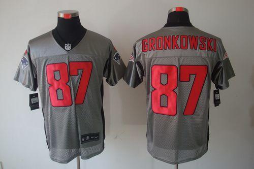 Nike Patriots #87 Rob Gronkowski Grey Shadow Men's Stitched NFL Elite Jersey Nike Patriots #87 Rob Gronkowski Grey Shadow Men's Stitched NFL Elite Jersey