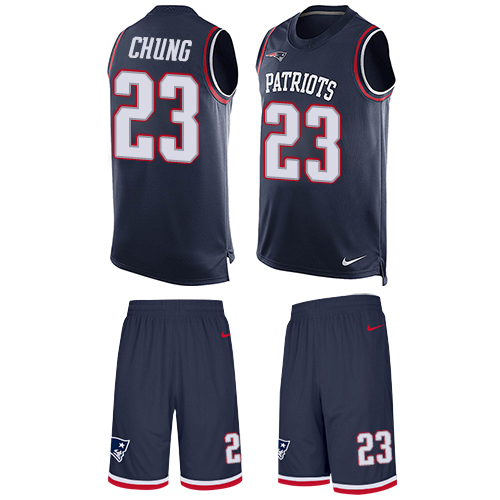 Nike Patriots #23 Patrick Chung Navy Blue Team Color Men's Stitched NFL Limited Tank Top Suit Jersey Nike Patriots #23 Patrick Chung Navy Blue Team Color Men's Stitched NFL Limited Tank Top Suit Jersey