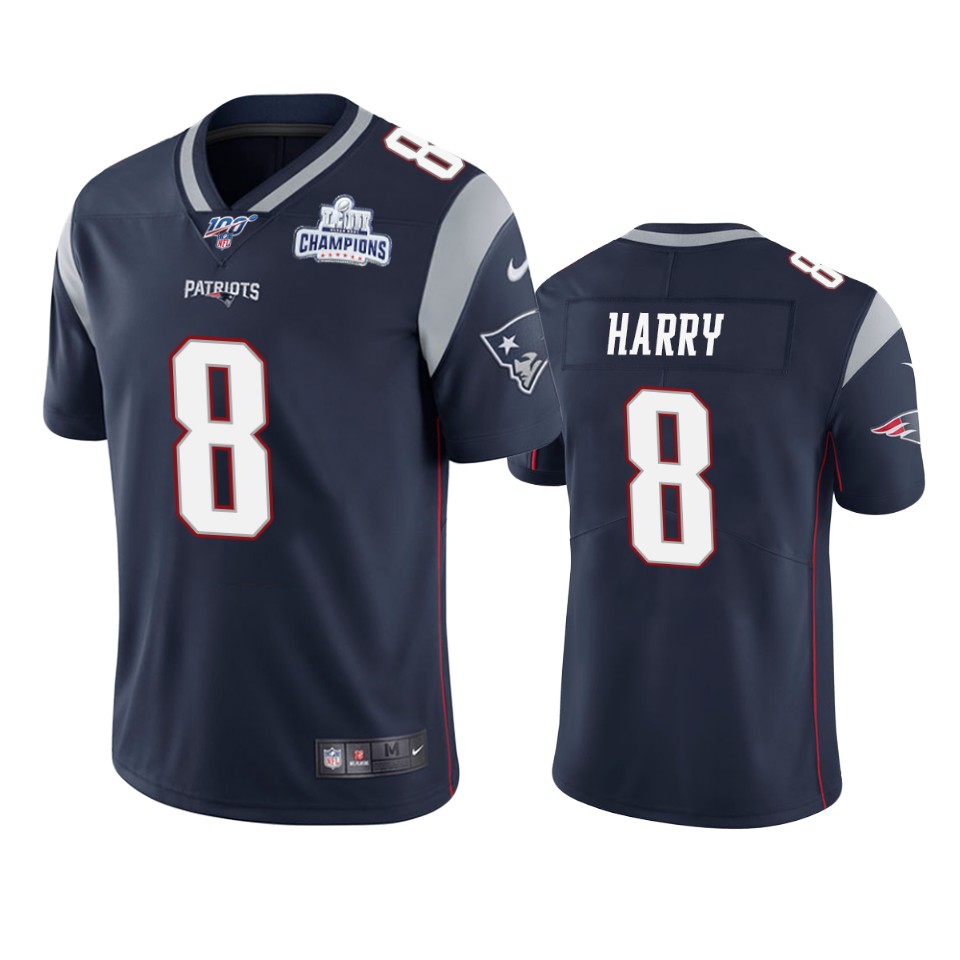 New England Patriots #8 N'Keal Harry Navy Super Bowl LIII Champions Vapor Limited NFL Jersey New England Patriots #8 N'Keal Harry Navy Super Bowl LIII Champions Vapor Limited NFL Jersey