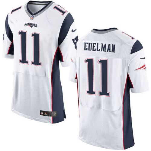 Nike Patriots #11 Julian Edelman White Men's Stitched NFL New Elite Jersey Nike Patriots #11 Julian Edelman White Men's Stitched NFL New Elite Jersey
