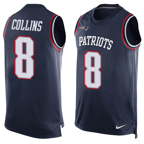 Nike Patriots #8 Jamie Collins Sr Navy Blue Team Color Men's Stitched NFL Limited Tank Top Jersey Nike Patriots #8 Jamie Collins Sr Navy Blue Team Color Men's Stitched NFL Limited Tank Top Jersey