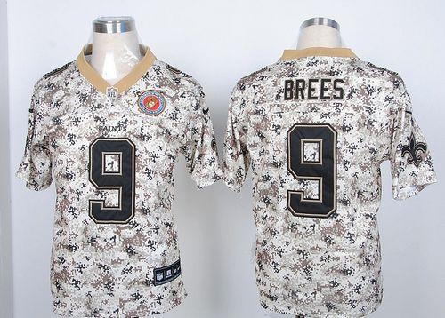 Nike Saints #9 Drew Brees Camo USMC Men's Stitched NFL Elite Jersey Nike Saints #9 Drew Brees Camo USMC Men's Stitched NFL Elite Jersey