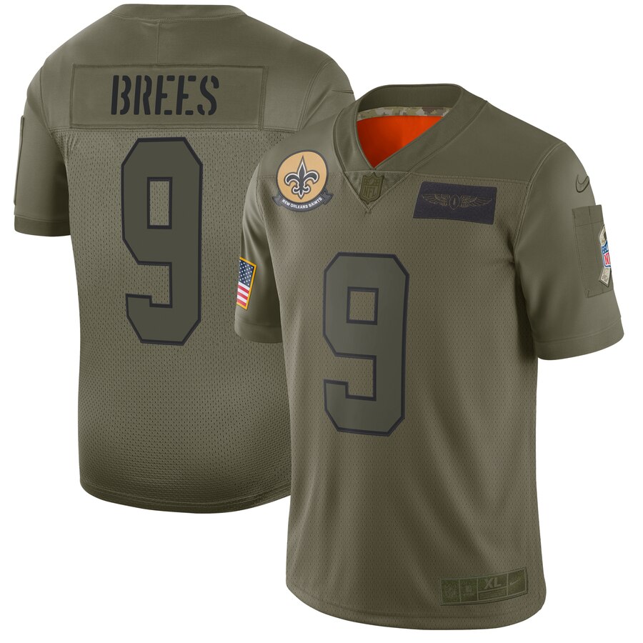 Nike Saints #9 Drew Brees Camo Men's Stitched NFL Limited 2019 Salute To Service Jersey Nike Saints #9 Drew Brees Camo Men's Stitched NFL Limited 2019 Salute To Service Jersey
