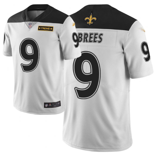 Nike Saints #9 Drew Brees White Men's Stitched NFL Limited City Edition Jersey Nike Saints #9 Drew Brees White Men's Stitched NFL Limited City Edition Jersey